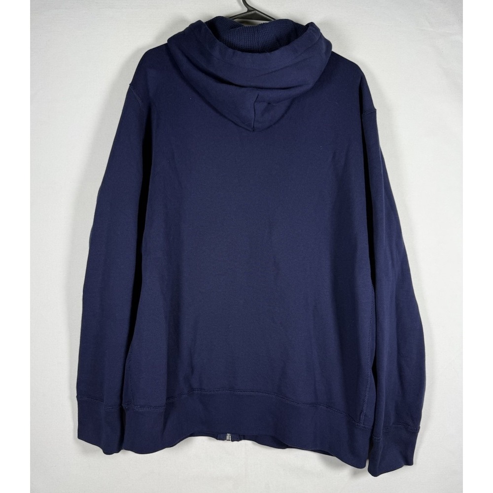 Polo Ralph Lauren Full Zip Hoodie Men's XL Navy Fleece Lined Thermal Hood Pony - Picture 2 of 7